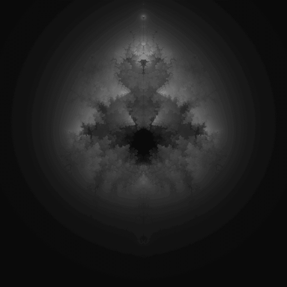 Buddhabrot with a maximum of 10 iterations